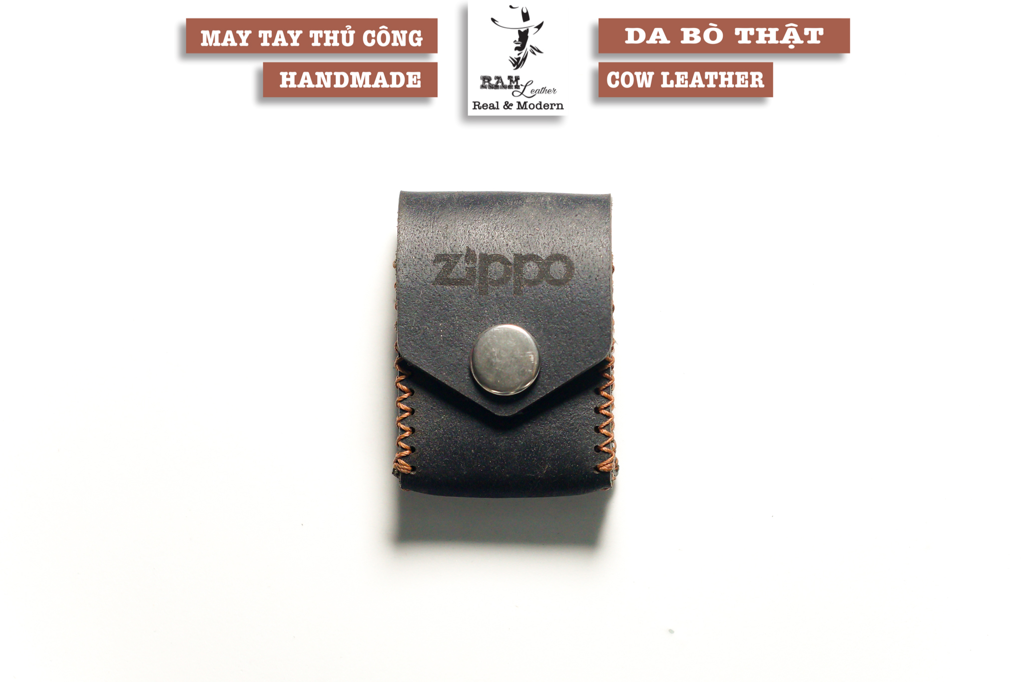 Bao da Siêu bền Zippo Da Bò Thật RAM Leather