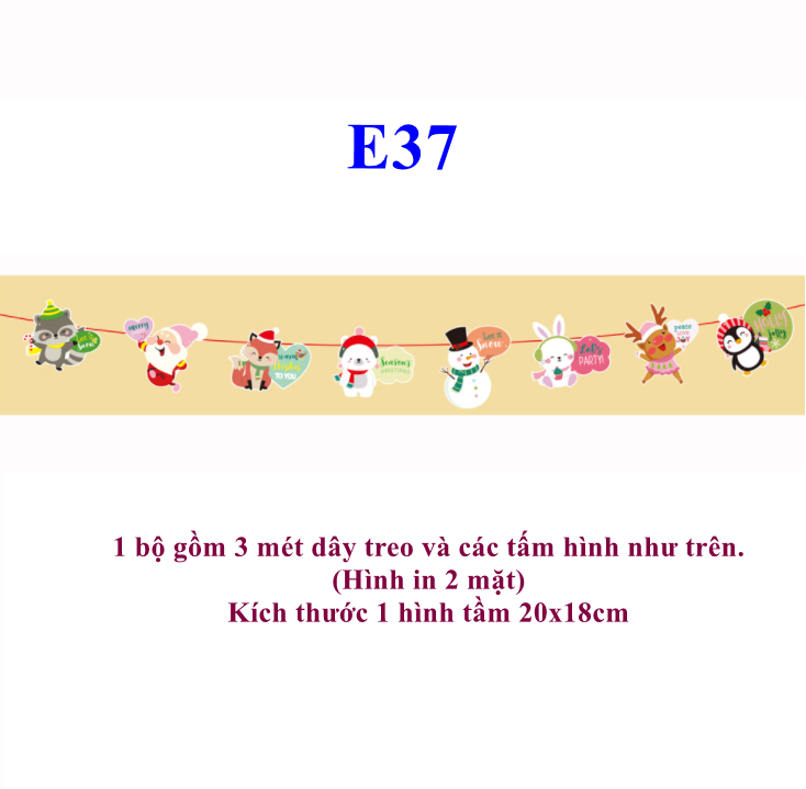 Bst 01 cờ treo noel nhiều mẫu ...
