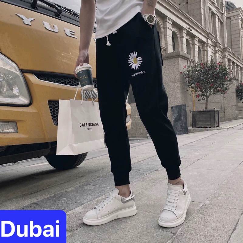 QUẦN JOGGER THỂ THAO NAM NỮ HOA CÚC CHẤT NỈ DÀY DA CÁ SIÊU HOT TRÊN ĐÙI CAO CẤP - DUBAI FASHION