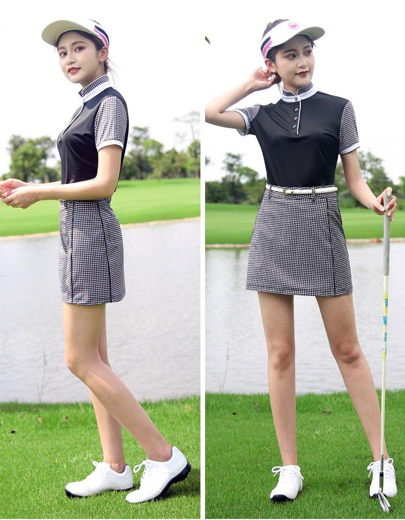 VÁY GOLF KẺ SỌC TRANG NHÃ - QZ039