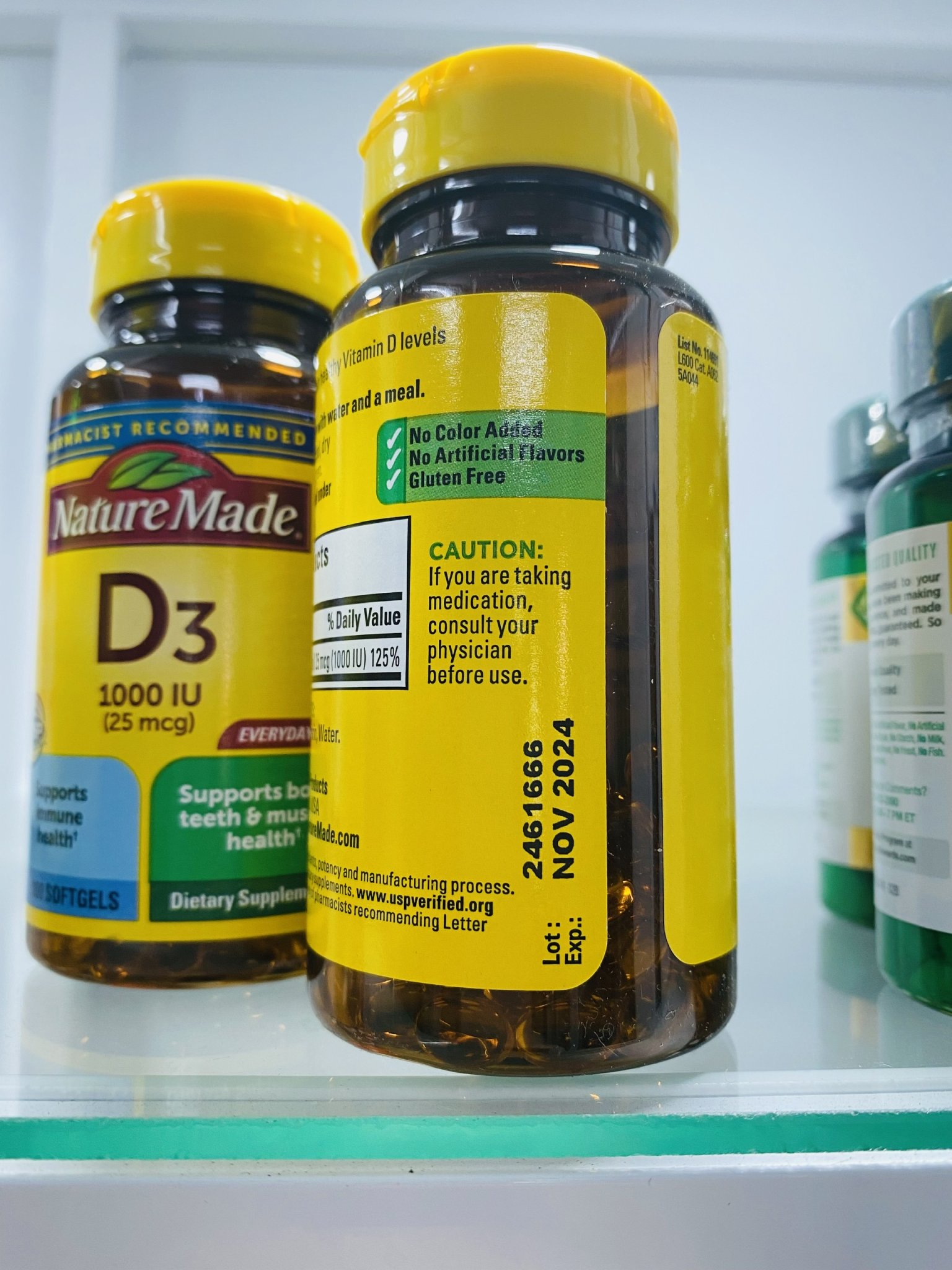 Viên Nature Made Vitamin D3 1000IU (25mcg), 100 viên