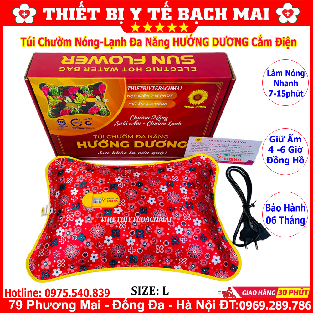 Túi chườm đa năng hướng dương các size nhỏ - vừa - lớn cắm điện chườm lạnh sưởi ấm giảm đau bụng kinh