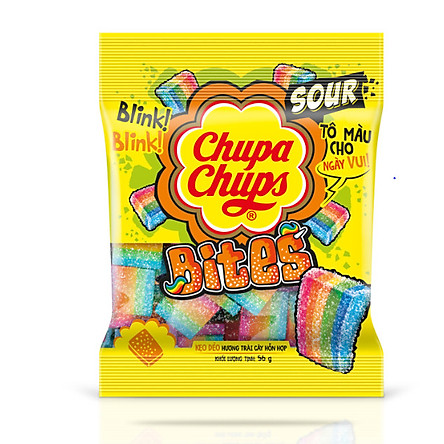 [Siêu thị WinMart] - Kẹo dẻo Chupa chups sour bites gói 56g