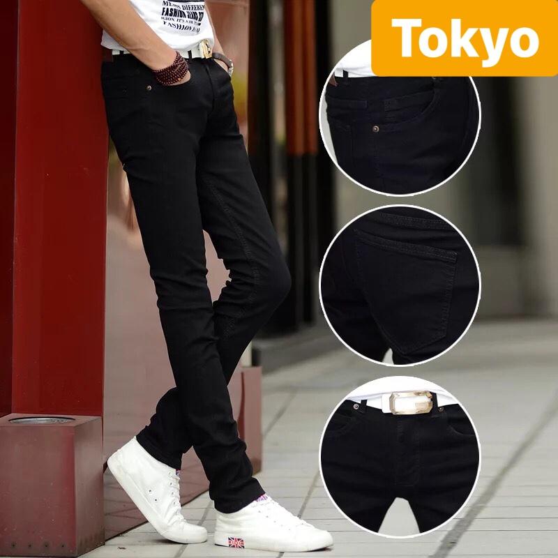 QUẦN JEAN NAM CHẤT BÒ ĐEN TRƠN ĐEN TRƠN HÀNG NHẬP HOT NHẤT T-20 CAO CẤP - TOKYO FASHION