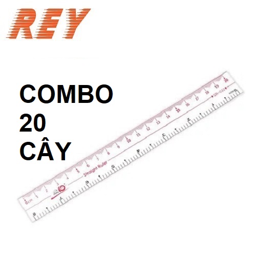 Combo 20 cây thước dẻo trong suốt 20cm thiên long điểm 10 tp-sr022 sr-022