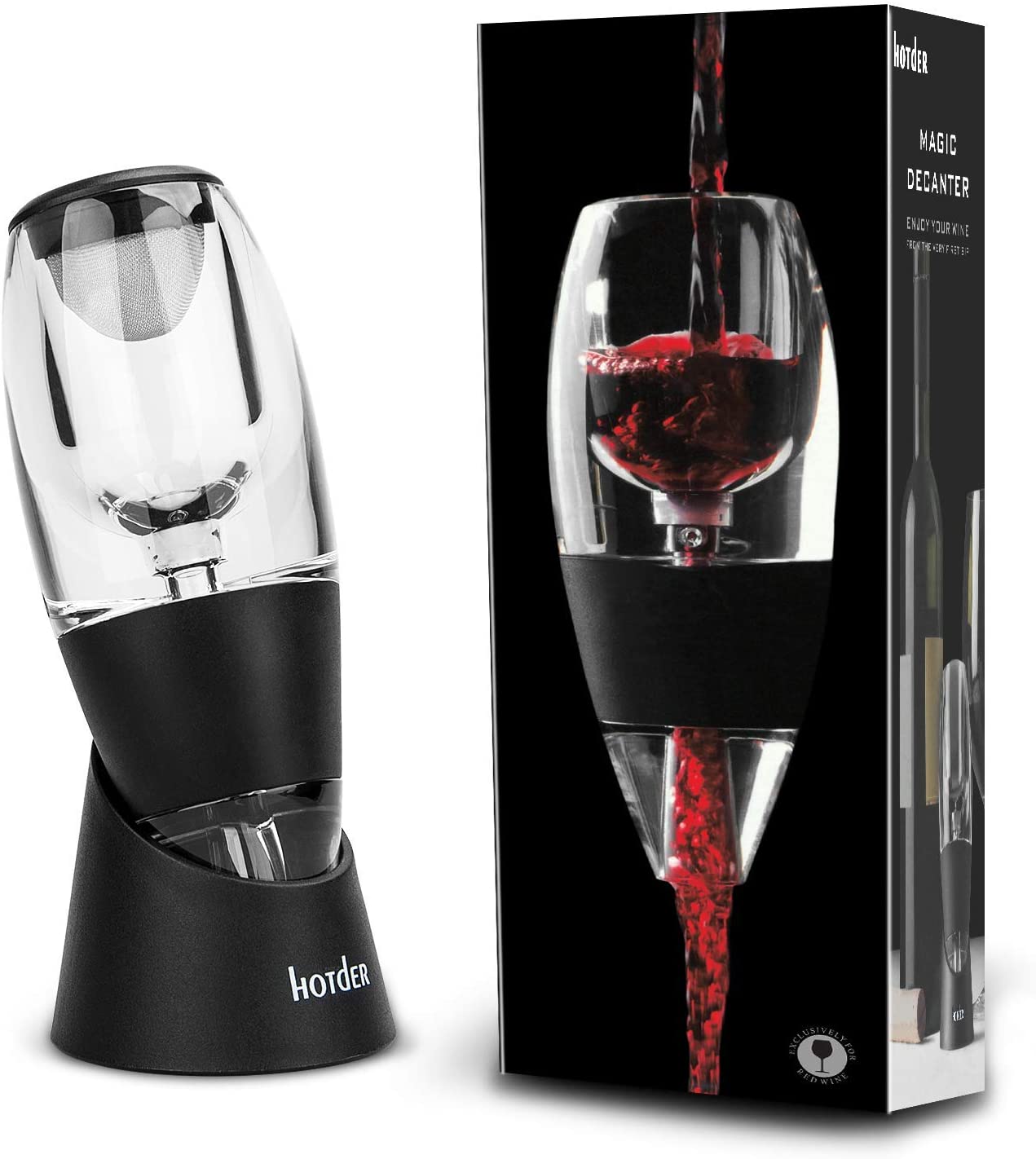 Dụng cụ lọc và tạo khí rượu vang hotder wine decanter