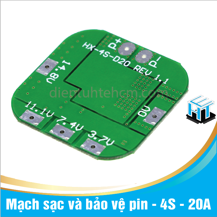 Mạch sạc và bảo vệ pin - 4S - 20A