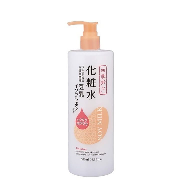 Nước hoa hồng Lotion Dưỡng thể từ sữa đậu nành Soy Milk Moisturizing The Lotion 500ml của Nhật Bản
