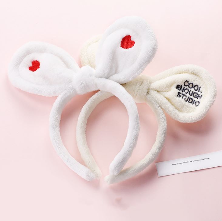 Băng Đô, Bờm Cài Tóc Tai Thỏ Phối Tim Siêu Cute M10