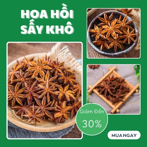 Hoa hồi khô 200g - Thảo Dược Tấn Phát - Gia vị khô chuyên dùng để nấu phở