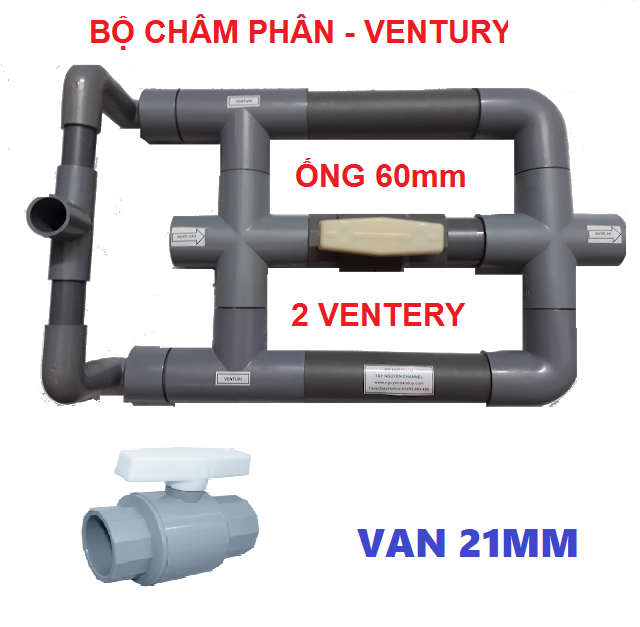 VENTURI ÂM 60MM- Bộ châm phân phi 60mm-Cách làm Bộ hút phân 60mm