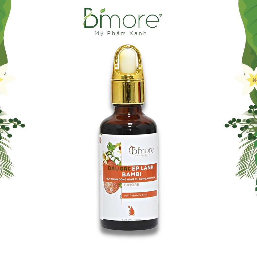 Dầu Gấc Ép Lạnh Giúp Làm Mờ Vết Thâm, Sáng Da Bimore 50ml