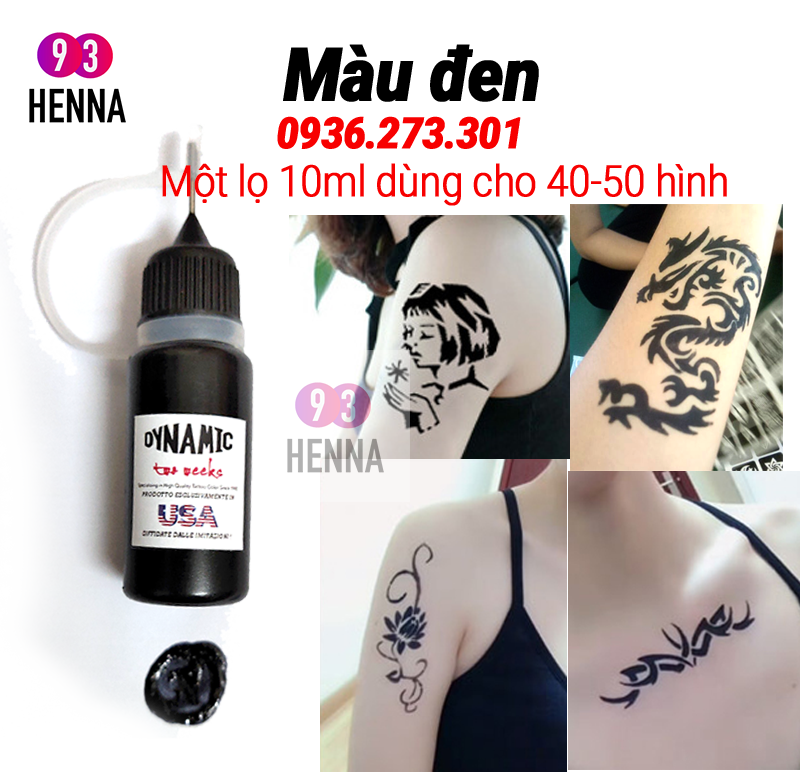 Mực Xăm Tạm Thời 15 ngày lọ 10ml