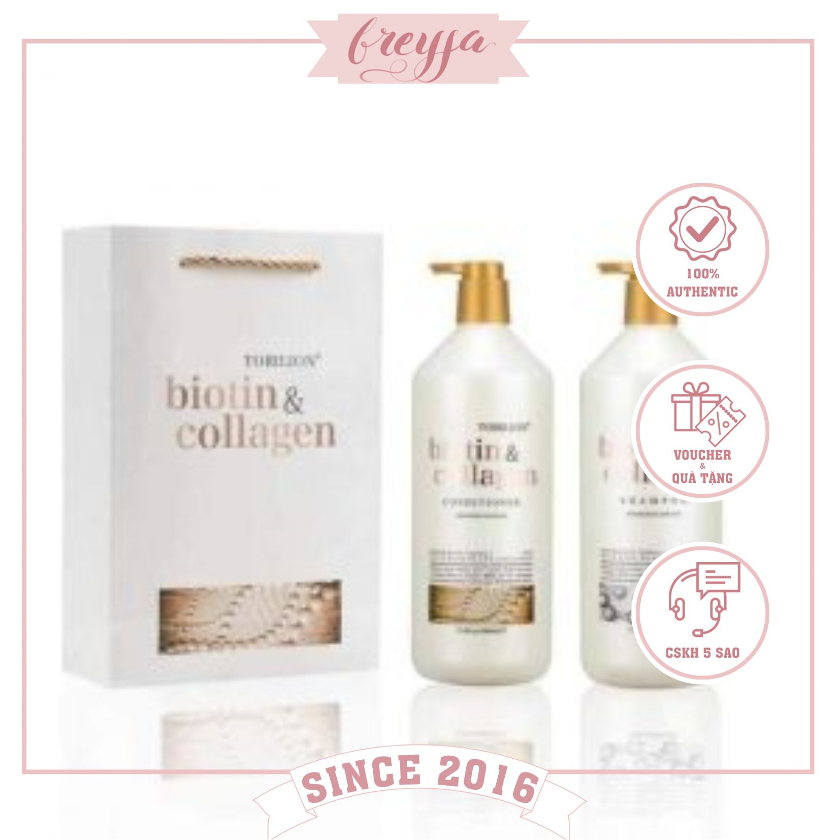 Bộ dầu gội và xả Torrlion Biotin & Collagen