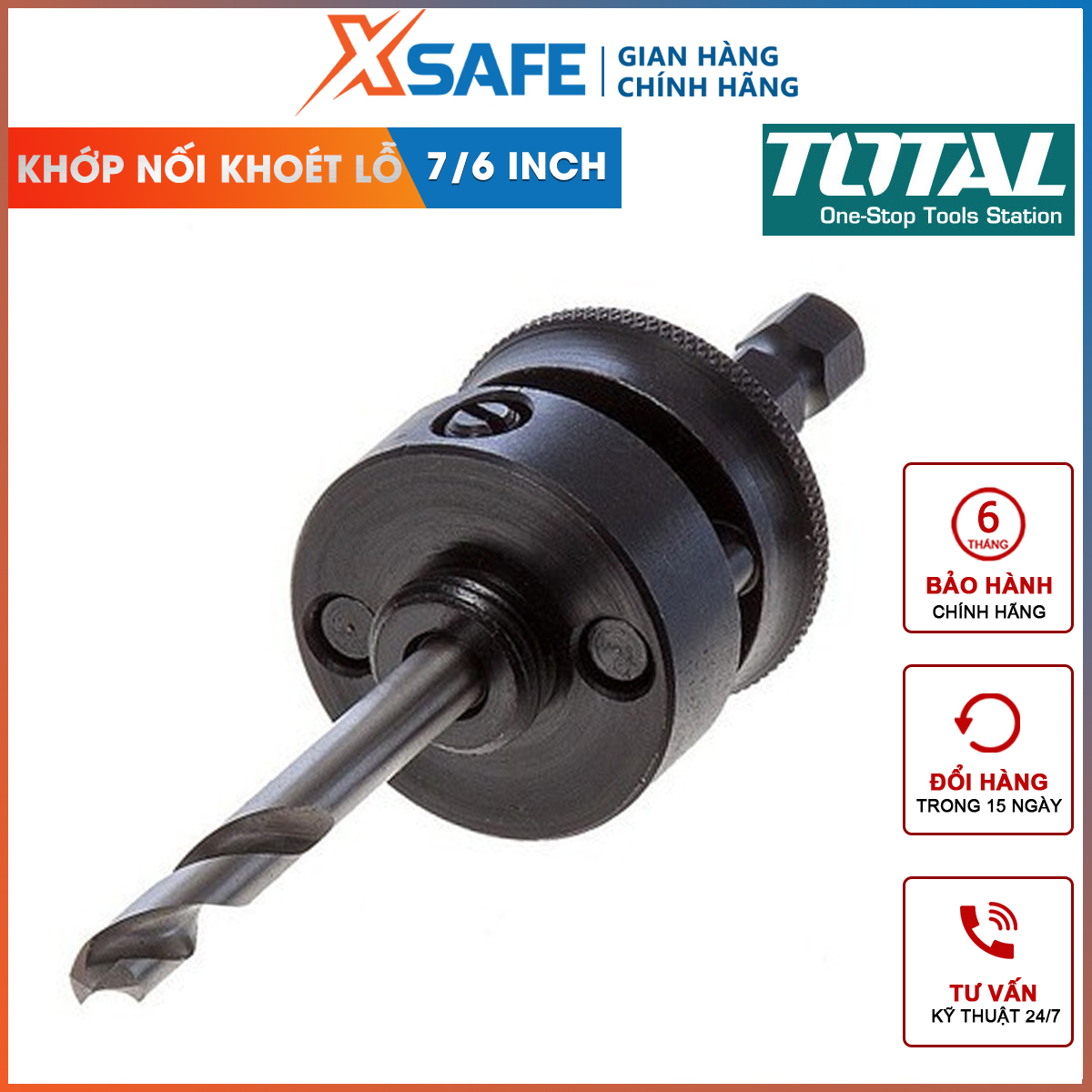 Coupling of the hole Total TAC4202 | coupling rod 7/16 '' độ long nose 2-15/16'' in accordance with the nose gouged size from 1-1/4 ''đến 8-1/4'' connect with the nose carved wood