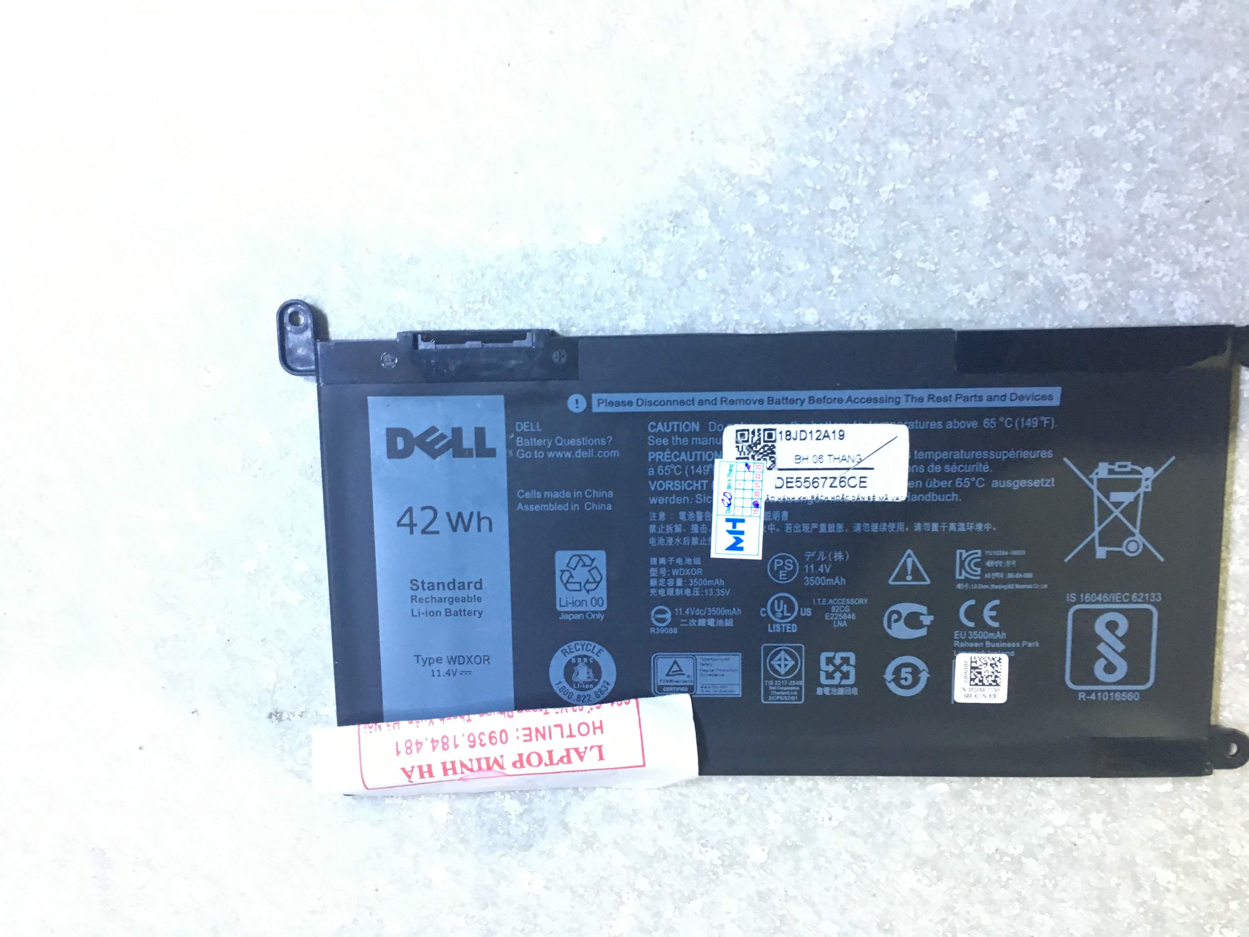 Pin laptop Dell Inspiron 13 5368 Zin
