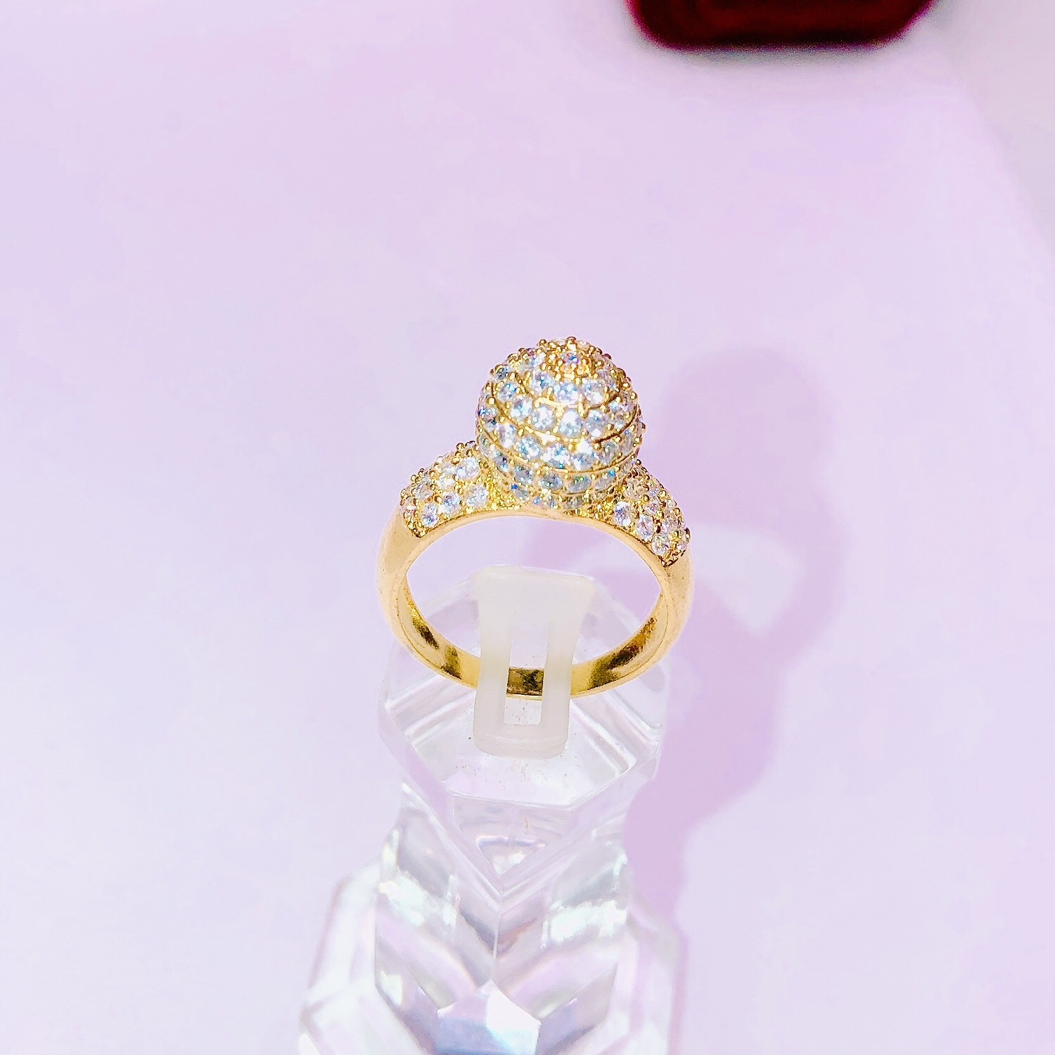 [HCM]Nhẫn Bạc Nữ Ý Thời Trang nhẫn nữ mạ vàng thật cao cấp nhẫn vàng non 24k chất bạc 925 nhẫn xoàn đính đá pha lê bi châu xinh đẹp Trang sức nữ - Trang Sức GADO N108