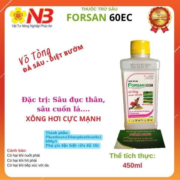 Thuốc trừ sâu Forsan 60EC 450ml (Dimephenthoate 600g/l)- VTNN Năm Bưu