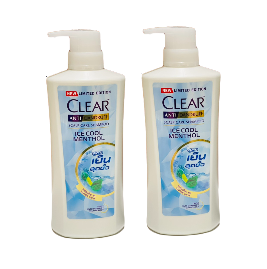 Hoàn tiền 15% - combo 2 chai dầu gội clear men 410ml và clear bạc hà 400ml thái lan chính hãng