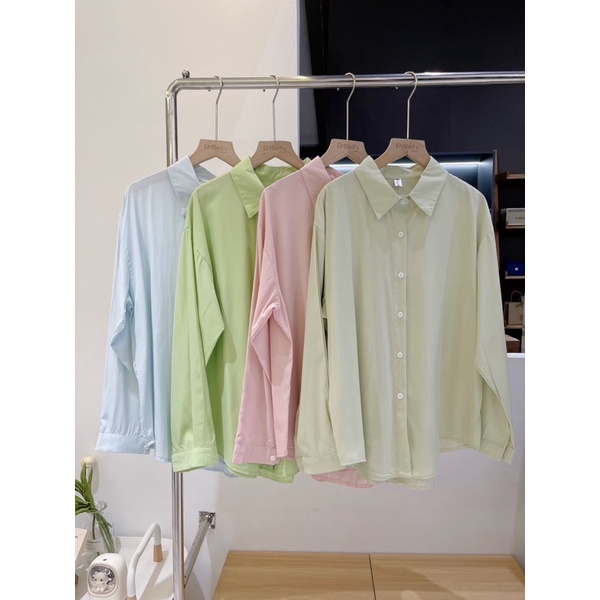 [3-5/8 Hoàn Tiền 25%]Áo sơ mi tone màu pastel SM7