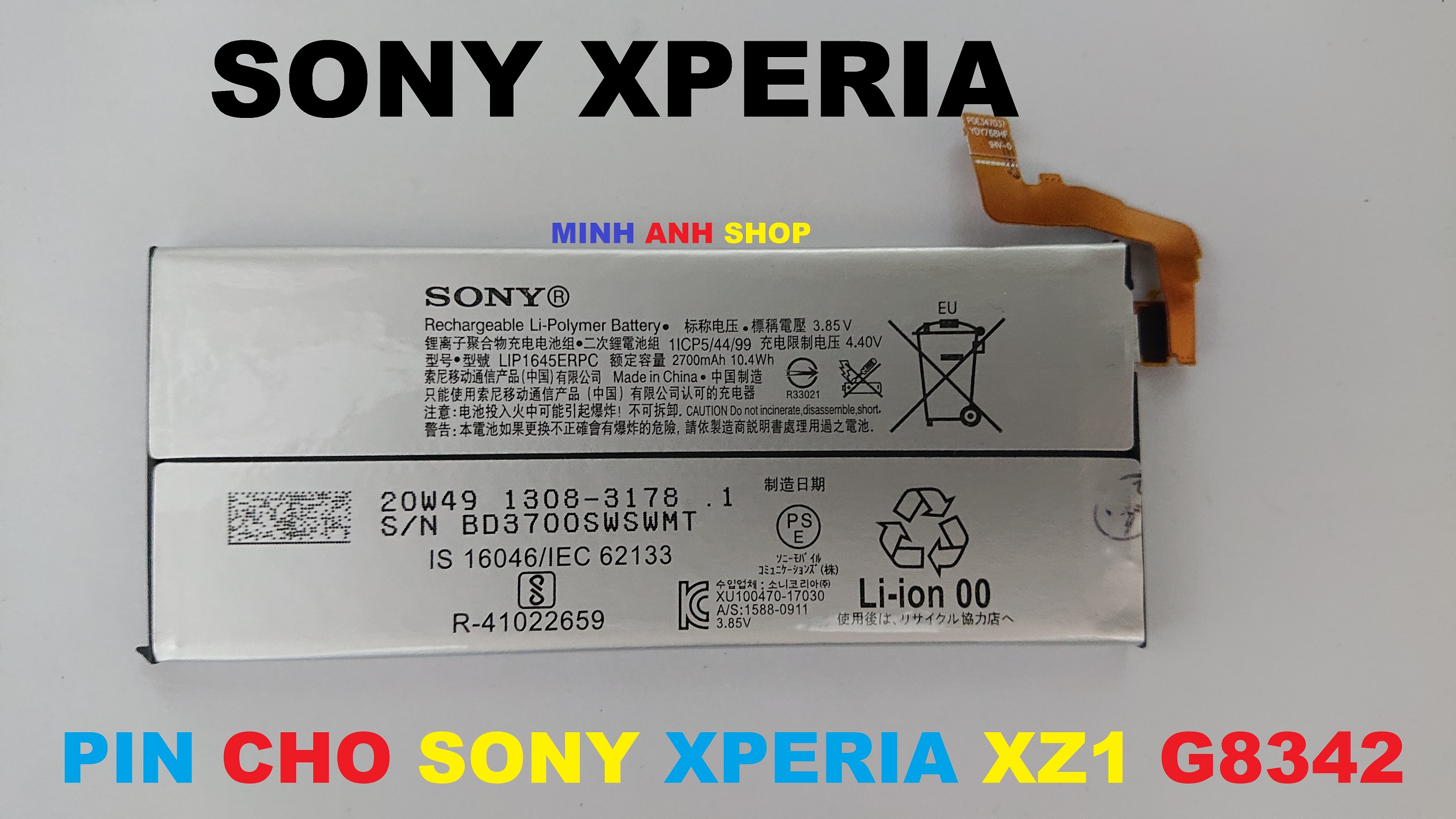 PIN CHUẨN SONY XPERIA XZ1 :G8342