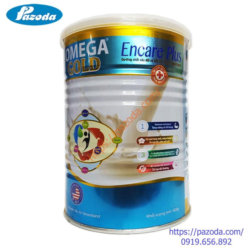 Sữa bột cho người suy dinh dưỡng, kém ăn OMEGA GOLD Encare Plus 400g