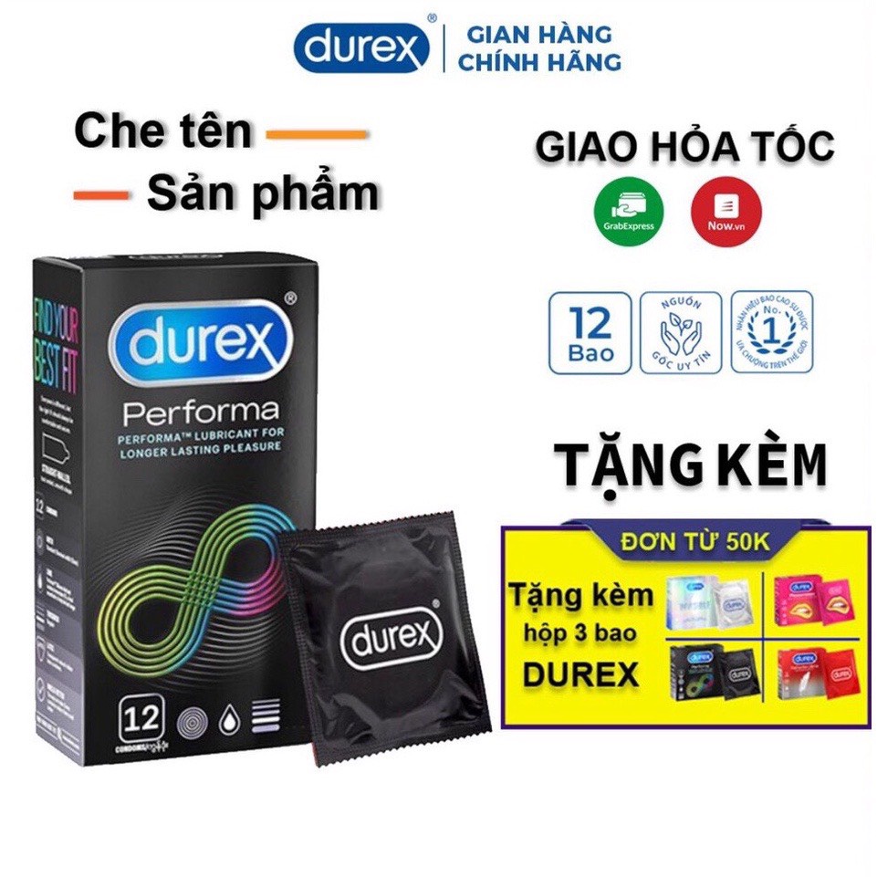Durex perform 12 bao cao su và Durex Invisible Extra Thin 10 bao cao su