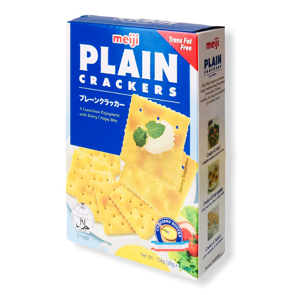 [HCM][HÀNG NHẬP KHẨU] Bánh Quy Ăn Kiêng Meiji Plain Cracker Nhật Bản 104G