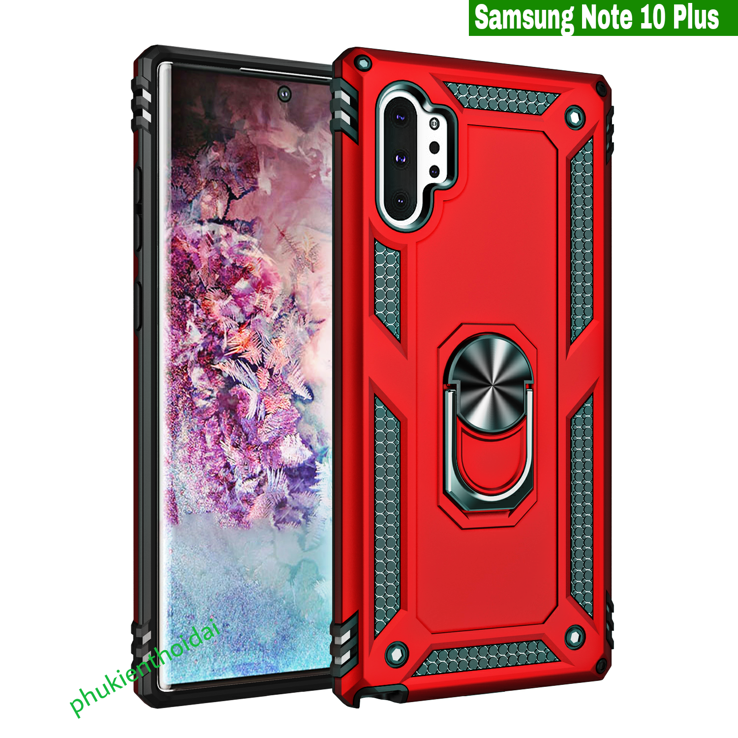 Ốp lưng Samsung Note 10 Plus chống sốc quân đội nhẫn Iring cao cấp