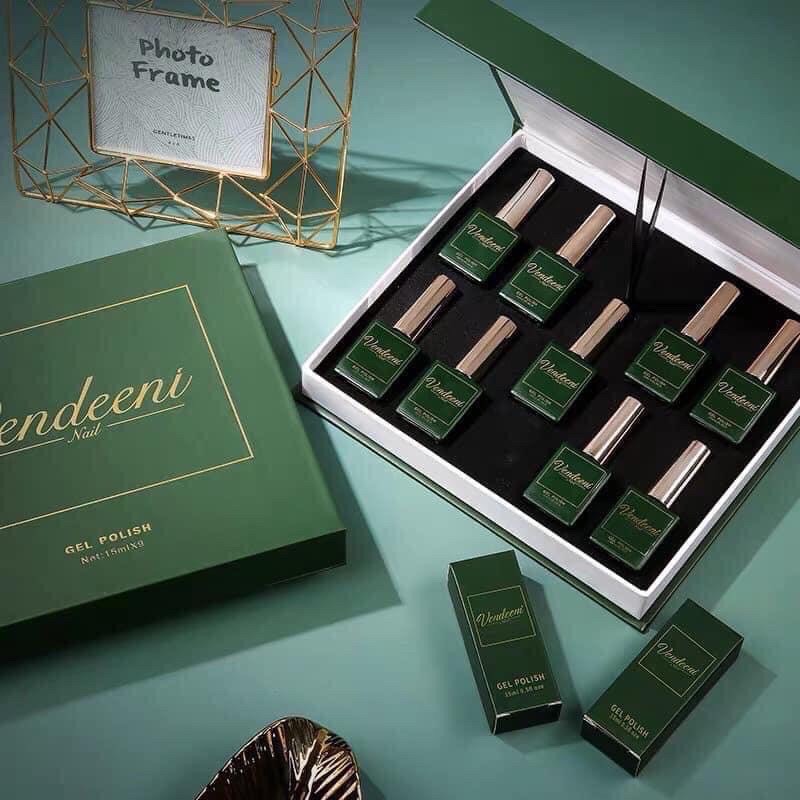 Sơn Giả Bột Vendeeni (Set 9 màu) _ ( Tặng 1 Khung Để Gắn Móng Mẫu )