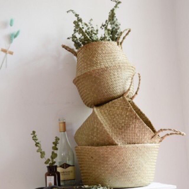 Giỏ cói decor giỏ đan cói cực đẹp