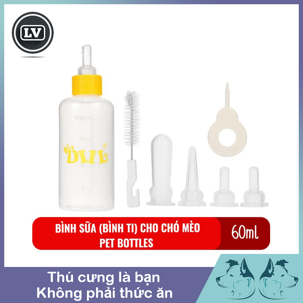 Bình sữa cho chó mèo Pet bottles Diil 60ml - Bình ti cho chó mèo 60ml