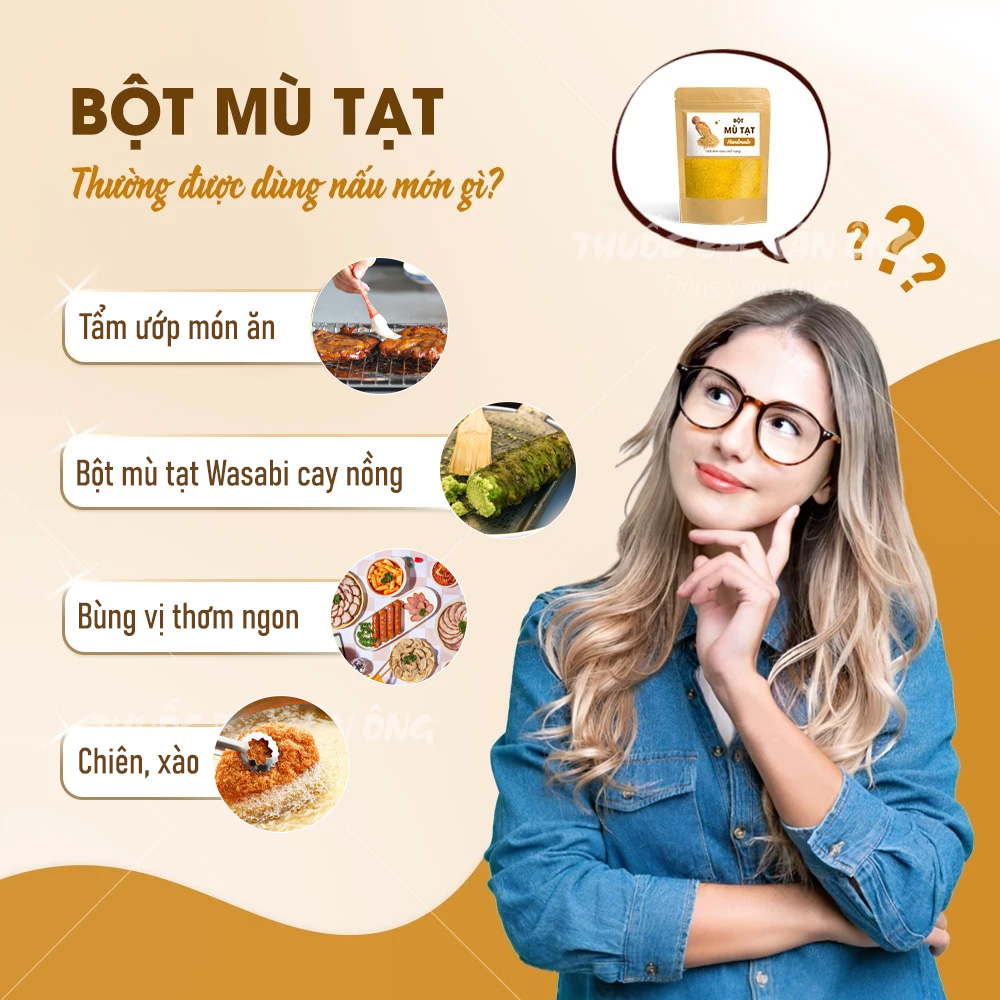 Bột mù tạt 1kg ( Wasabi nguyên chất ) - Lãn Ông