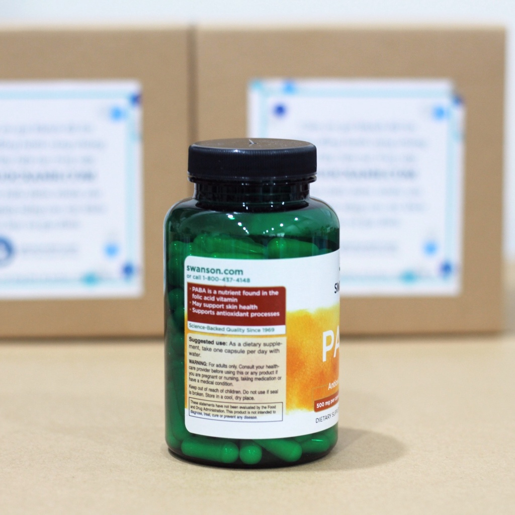 [Hàng Quốc Tế] SWANSON PABA, 120 viên, Hỗ trợ chống oxy hóa