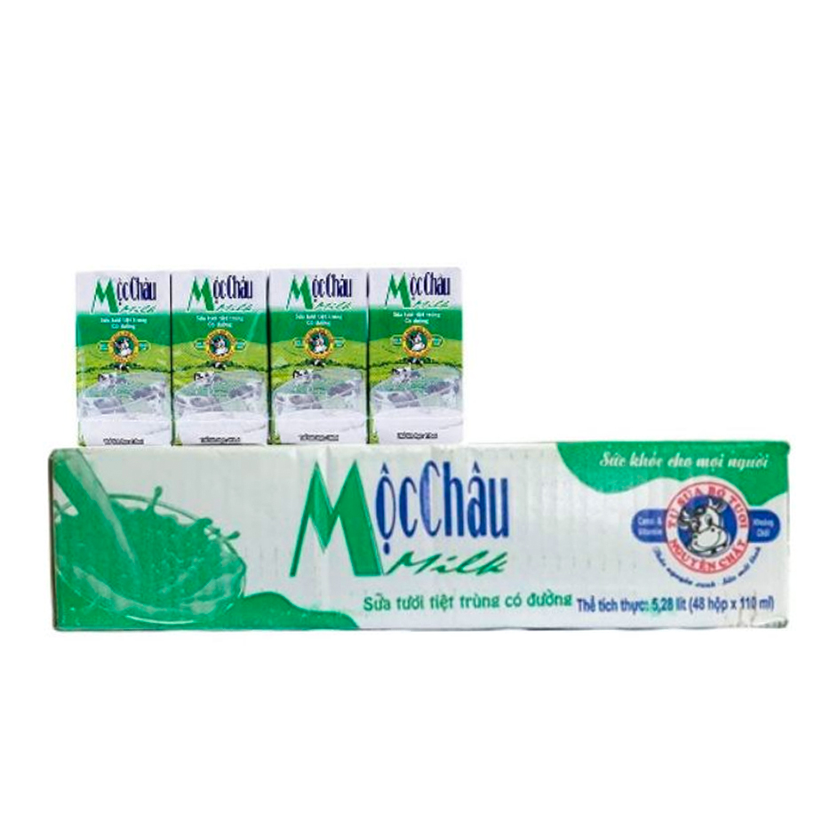 Sữa Tươi Mộc Châu Thùng 48 hộp x 110ml