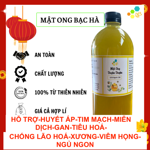 6 CHAI MẬT ONG BẠC HÀ RỪNG-HỖ TRỢ-HUYẾT ÁP-TIM MẠCH-MIỄN DỊCH-GAN-TIÊU HOÁ-CHỐNG LÃO HOÁ-XƯƠNG-VIÊM HỌNG-NGỦ NGON MO BH 1.1