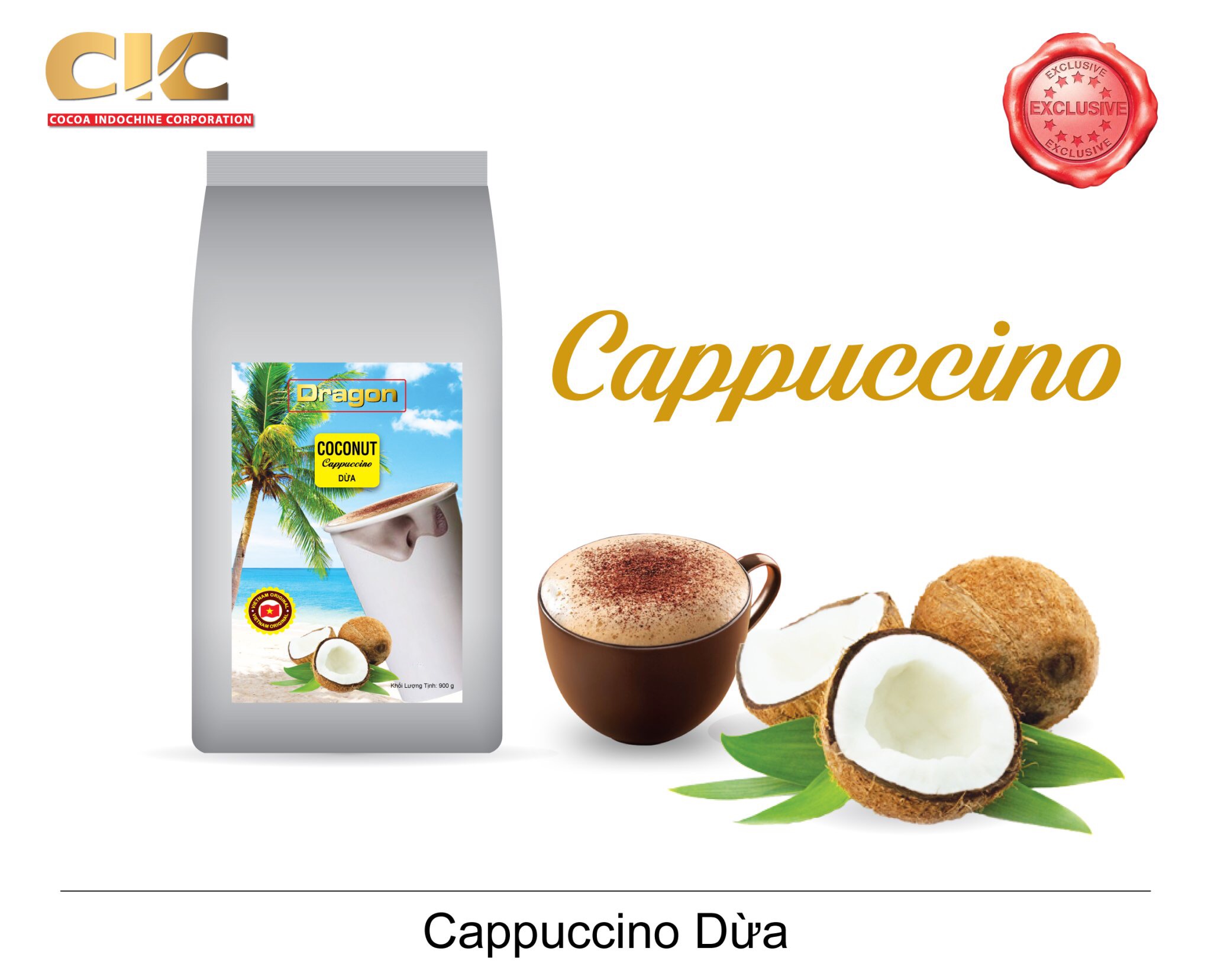 Cà phê dừa - Capuchino Dừa- Coconut Coffee - 900gr