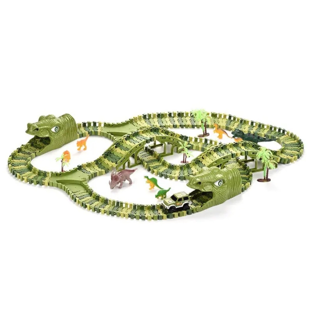 Bộ đồ chơi lắp ráp đường ray khủng long bạo chúa