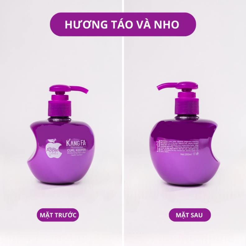 Gel giữ nếp tóc xoăn mềm kangfa 260ml wax hương táo tạo kiểu tóc uốn sóng