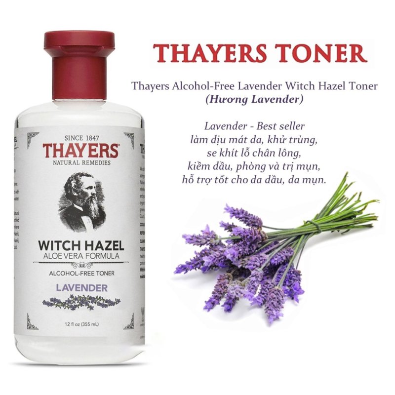 (Lavender)TONERS / Hoa Hồng Thayer Alcohol Free Witch Hazel 335ML Florence Store giá rẻ