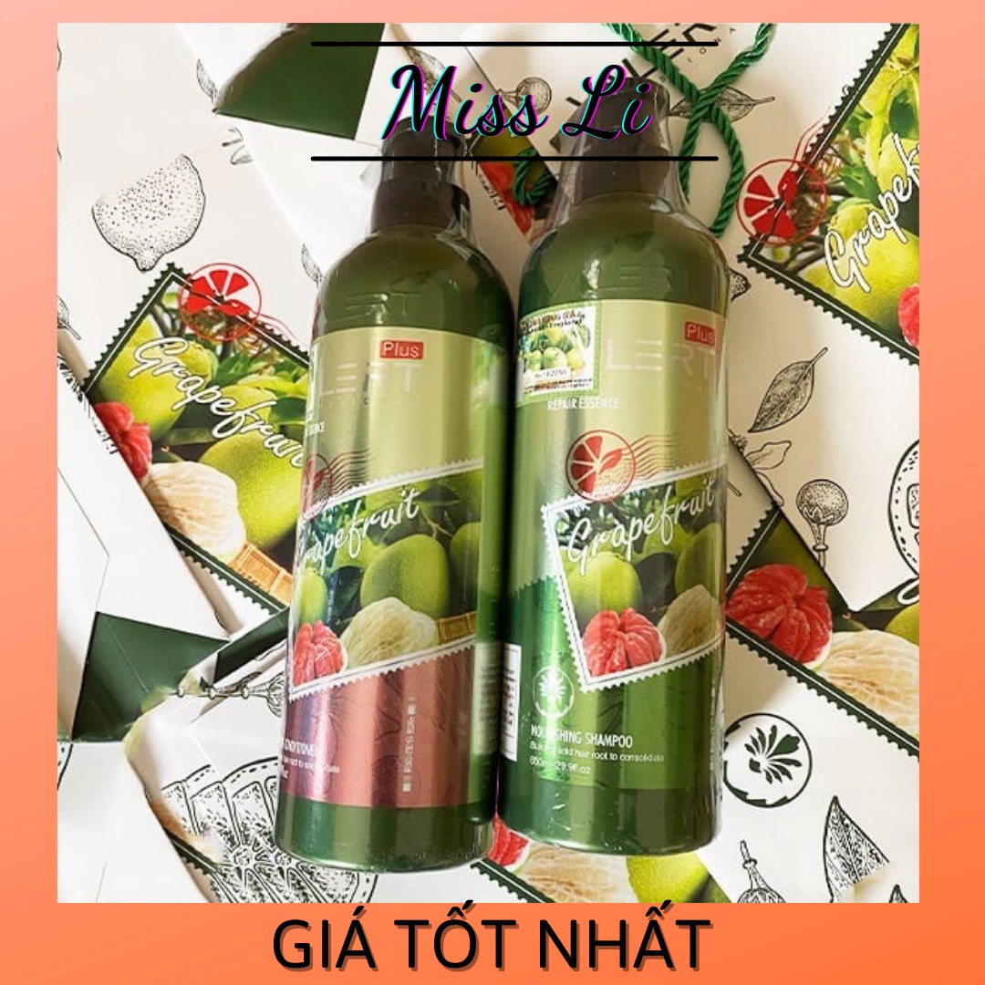 [HCM]?? [GIÁ TỐT] ?? (HOT) Cặp Dầu Gội Xả Bưởi VALERT GRAPEFRUIT PLUS 850ML