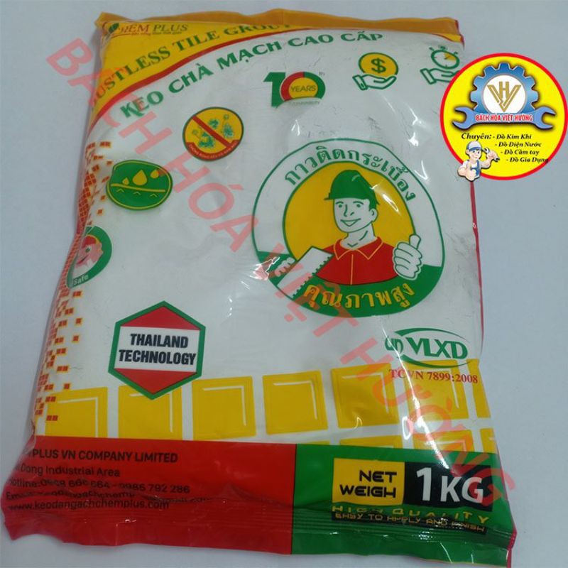 Keo chà mạch 1kg - keo chà ron - xi măng trắng