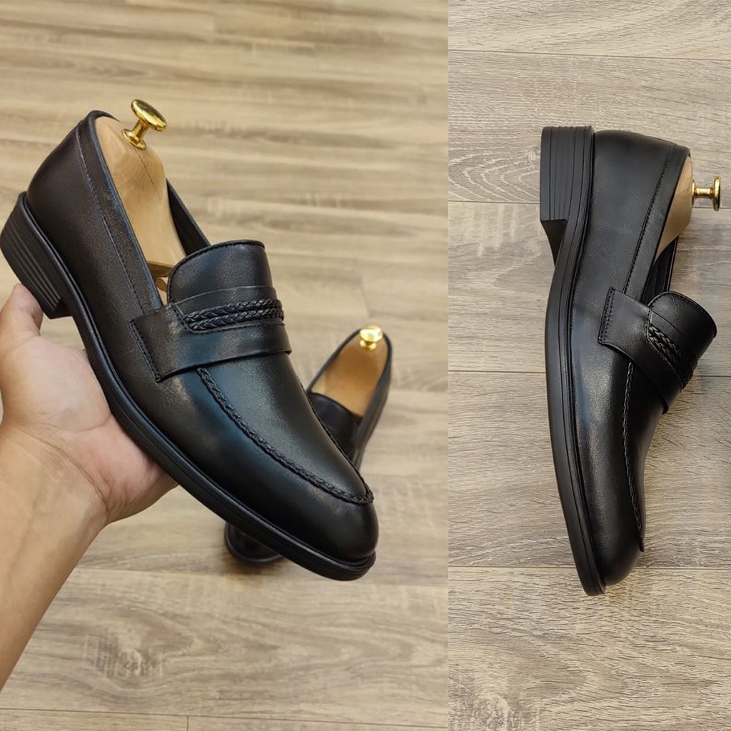 Giày Lười Da Bò Nam Bảo Hành 12