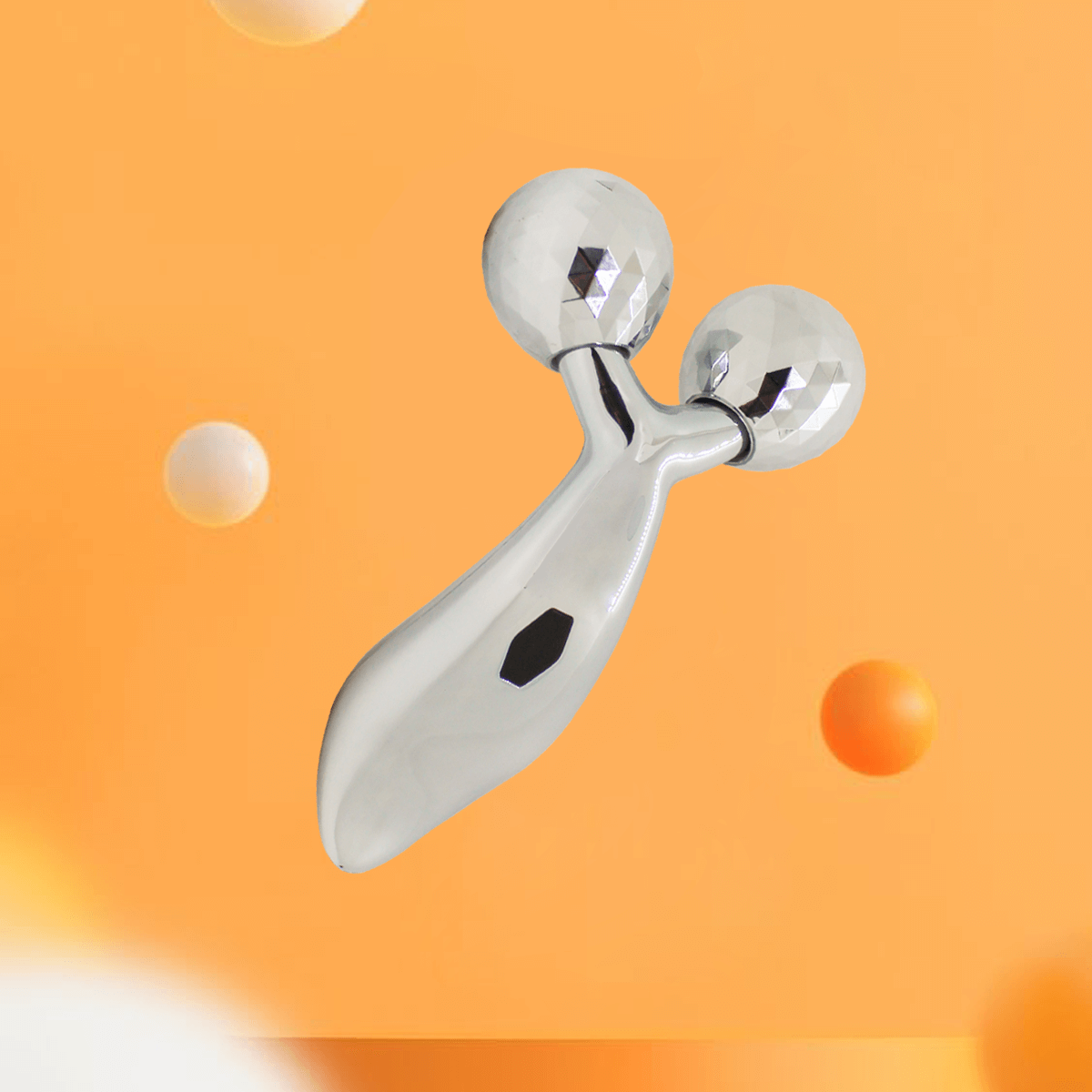 Cây Lăn Massage Mặt V-line 3D Cầm Tay Inox