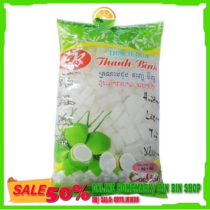[Túi 500g] Thạch dừa Thanh Bình- đồ ăn vặt