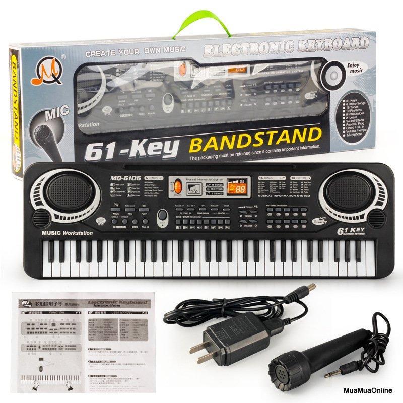 Đồ Chơi Đàn Piano 61 Phím Cao Cấp Cho Bé Yêu (Tặng kèm sạc và míc)