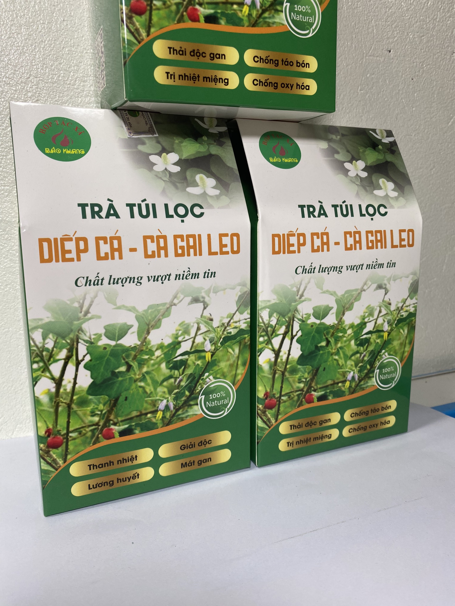 Combo 2 hộp trà túi lọc diếp cá, cà gai leo túi lọc, diếp cá, cà gai leo, thanh nhiệt, giải độc gan, mát gan, men gan cao