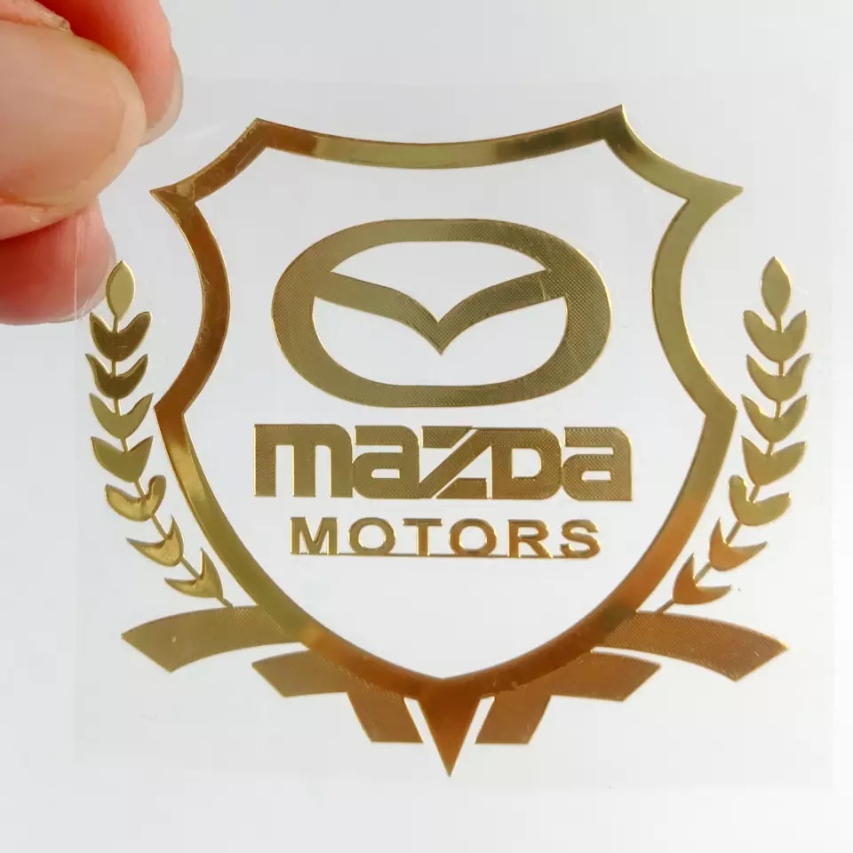 [HCM]Bộ 2 logo decal nổi các hãng xe ô tô (Mazda)