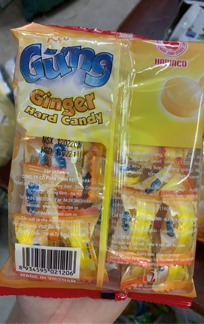 Kẹo Gừng Ginger Hải Hà gói 80g
