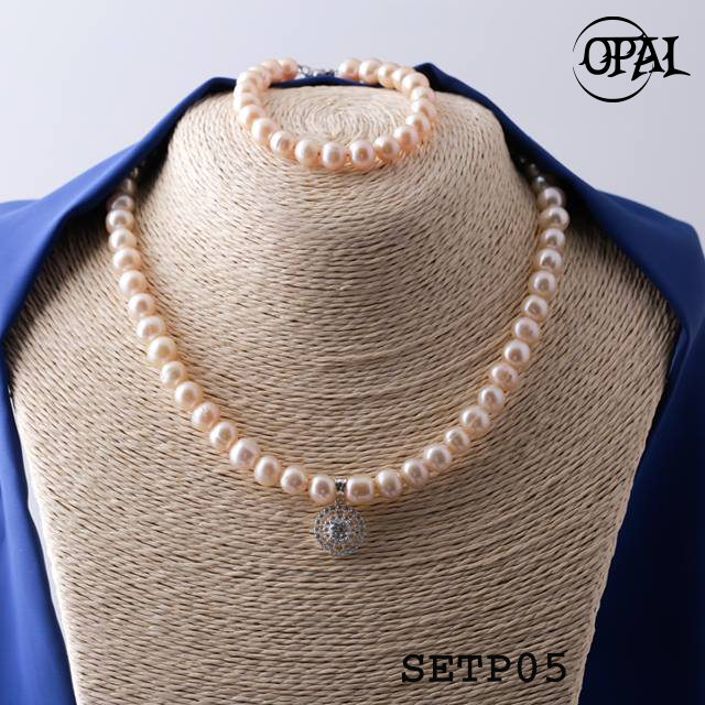Setp05 - bộ trang sức ngọc trai opal